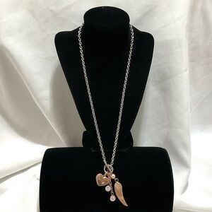 Angel Wing & Heart Necklace